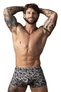 Male Power Men's Underwear 148-303 Gridlocked Strappy Back Short Color Printed thumbnail 2