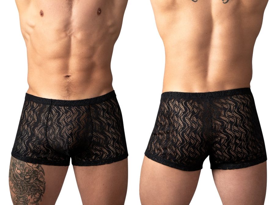 Male Power Men's Underwear 150-305 Ripple Pouch Short Trunks Color Black
