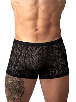 Male Power Men's Underwear 150-305 Ripple Pouch Short Trunks Color Black thumbnail 2