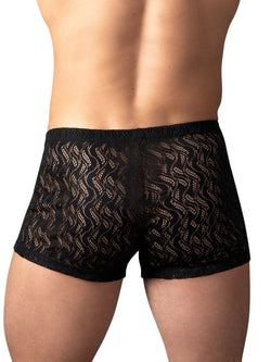 Male Power Men's Underwear 150-305 Ripple Pouch Short Trunks Color Black thumbnail 3
