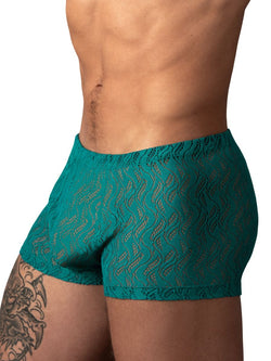 Male Power Men's Underwear 150-305 Ripple Pouch Short Trunks Color Teal thumbnail 4