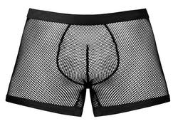 Male Power Men's Underwear 152-11C Fishnet 2 Pouch Short Color Black thumbnail 4