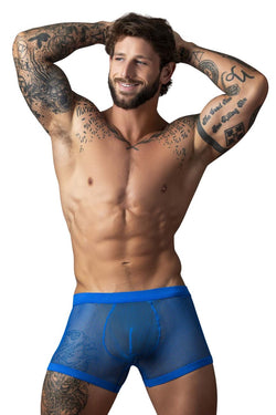 Male Power Men's Underwear 152-11C Fishnet 2 Pouch Short Color Royal thumbnail 2