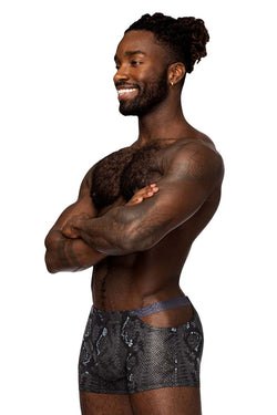 Male Power Men's Underwear 153-282 S-naked Pouch Short Color Black-Blue thumbnail 2