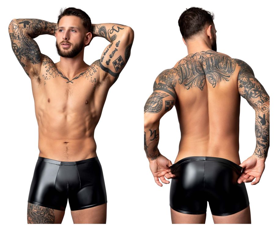Male Power Men's Underwear 153-301 Liquid Onyx 2.0 Pouch Short Color Black