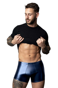 Male Power Men's Underwear 153-301 Liquid Onyx 2.0 Pouch Short Color Blue thumbnail 2