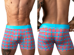 Male Power Men's Underwear 160-306 So Comfy Gingham Boxer Brief in Gingham Print Color Gingham Print thumbnail 1