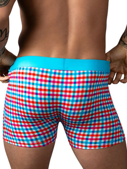 Male Power Men's Underwear 160-306 So Comfy Gingham Boxer Brief in Gingham Print Color Gingham Print thumbnail 3