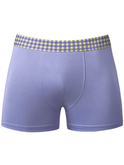 Male Power Men's Underwear 161-306 So Comfy Gingham Boxer Brief in Purple Color Purple thumbnail 4