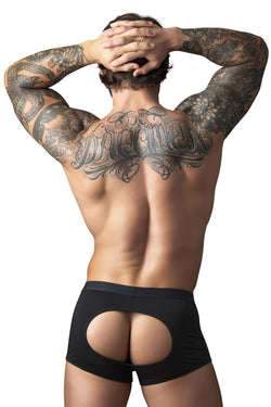Male Power Men's Underwear 162-304 Open Ended Moonshine Short Open Front Elastic Cock Ring Color Black thumbnail 3