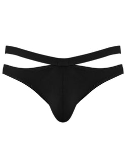 Male Power Men's Underwear 237-308 Eco Cozy Cutout Thong Color Black thumbnail 4