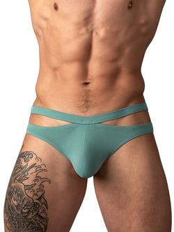 Male Power Men's Underwear 237-308 Eco Cozy Cutout Thong Color Green thumbnail 2