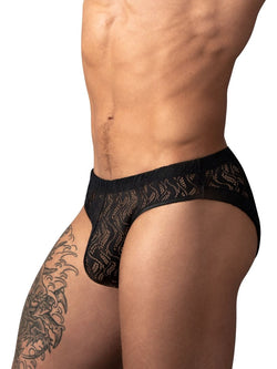 Male Power Men's Underwear 330-305 Ripple Moon Jockstrap Color Black thumbnail 2