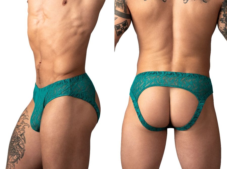 Male Power Men's Underwear 330-305 Ripple Moon Jockstrap Color Teal