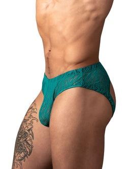 Male Power Men's Underwear 330-305 Ripple Moon Jockstrap Color Teal thumbnail 2