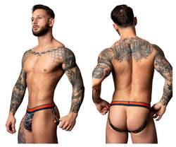 Male Power Men's Underwear 349-299 Soo Cumfy Jock Color Navy-Orange thumbnail 1