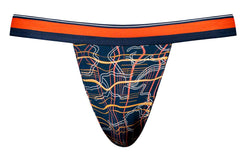 Male Power Men's Underwear 349-299 Soo Cumfy Jock Color Navy-Orange thumbnail 4