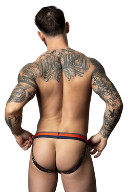 Male Power Men's Underwear 349-299 Soo Cumfy Jock Color Navy-Orange thumbnail 3