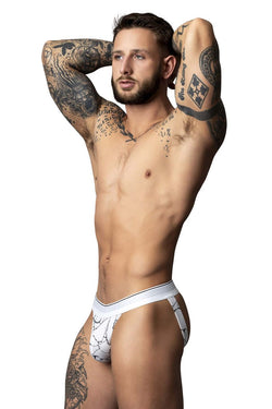 Male Power Men's Underwear 349-299 Soo Cumfy Jock Color White-Black thumbnail 2