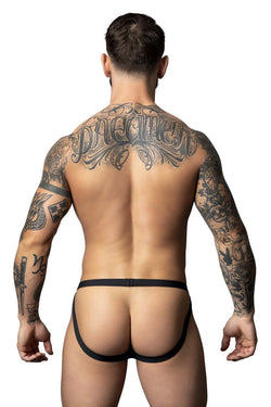 Male Power Men's Underwear 349-300 Hot Mesh Jock Color Black-Red thumbnail 3