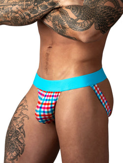 Male Power Men's Underwear 349-306 So Comfy Gingham Jock in Gingham Print Color Gingham Print thumbnail 2