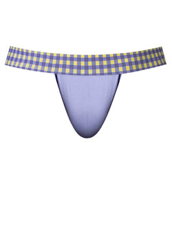 Male Power Men's Underwear 350-306 So Comfy Gingham Jockstrap in Purple Color Purple thumbnail 4