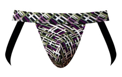 Male Power Men's Underwear 351-303 Gridlocked Strappy Ring Jock Color Printed thumbnail 4
