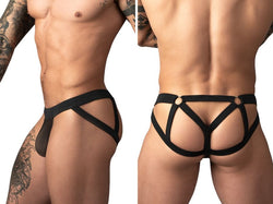 Male Power Men's Underwear 352-307 Mesh 2 Strappy Ring Jockstrap Color Black thumbnail 1