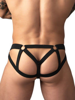 Male Power Men's Underwear 352-307 Mesh 2 Strappy Ring Jockstrap Color Black thumbnail 3
