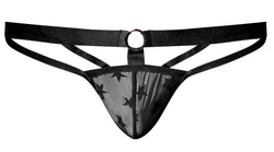 Male Power Men's Underwear 386-291 Love Star Jock with Ring Color Black thumbnail 4