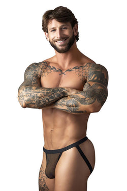 Male Power Men's Underwear 388-11C Fishnet 2 Jockstrap Color Black thumbnail 2