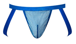 Male Power Men's Underwear 388-11C Fishnet 2 Jockstrap Color Royal thumbnail 4
