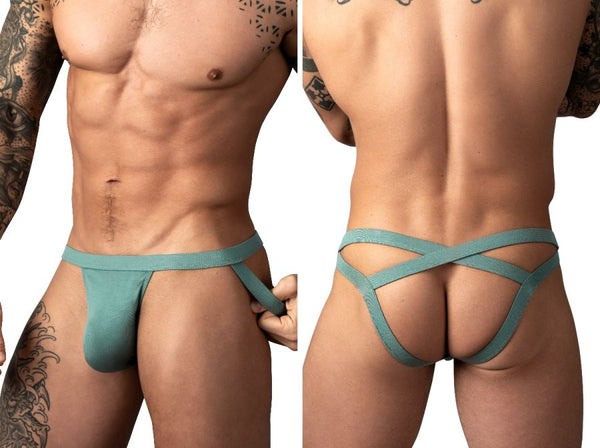 Male Power Men's Underwear 394-308 Eco Cozy Jockstrap Color Green