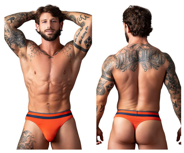 Male Power Men's Underwear 412-299 Soo Cumfy Thongs Color Orange
