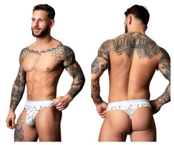 Male Power Men's Underwear 412-299 Soo Cumfy Thong Color White-Black thumbnail 1