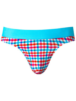 Male Power Men's Underwear 412-306 So Comfy Gingham Thong in Gingham Print Color Gingham Print thumbnail 4
