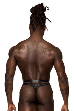 Male Power Men's Underwear 415-284 Rude Awakening Strap Thong Color Black thumbnail 3