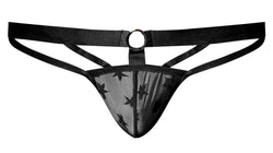 Male Power Men's Underwear 416-291 Love Star Thong with Ring Color Black thumbnail 4