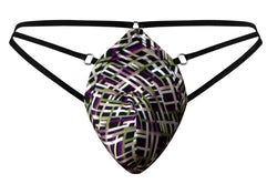 Male Power Men's Underwear 419-303 Gridlocked Thong Straps-Rings Color Printed thumbnail 4