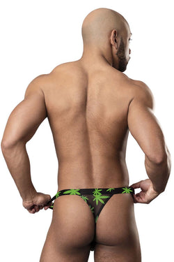 Male Power Men's Underwear 433-294 Hazy Dayz Micro Thong Color Pot Leaf thumbnail 3
