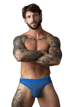 Male Power Men's Underwear 441-11C Fishnet 2 Bong Thong Color Royal thumbnail 2