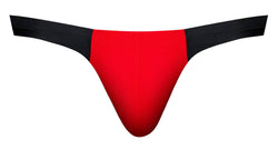 Male Power Men's Underwear 442-300 Hot Mesh Bong Thong Color Black-Red thumbnail 4