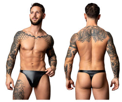 Male Power Men's Underwear 442-301 Liquid Onyx 2.0 Bong Thong Color Black thumbnail 1