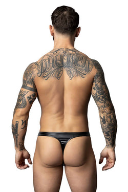 Male Power Men's Underwear 442-301 Liquid Onyx 2.0 Bong Thong Color Black thumbnail 3