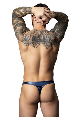 Male Power Men's Underwear 442-301 Liquid Onyx 2.0 Bong Thong Color Blue thumbnail 3
