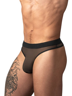 Male Power Men's Underwear 442-307 Mesh 2 Bong Thong Color Black thumbnail 2