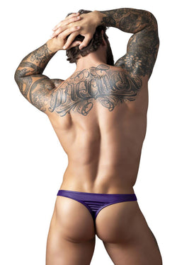 Male Power Men's Underwear 447-302 Eggplant Crossover Thong Color Plum thumbnail 3