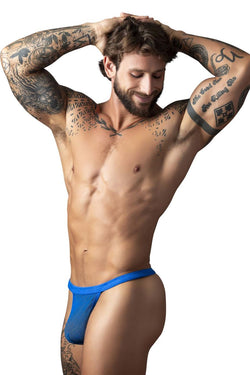 Male Power Men's Underwear 449-11C Fishnet 2 G-String Color Royal thumbnail 2