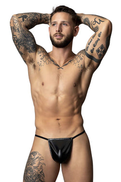 Male Power Men's Underwear 450-301 Liquid Onyx 2.0 G-String Color Black thumbnail 2