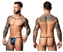 Male Power Men's Underwear 450-301 Liquid Onyx 2.0 G-String Color Blue thumbnail 1